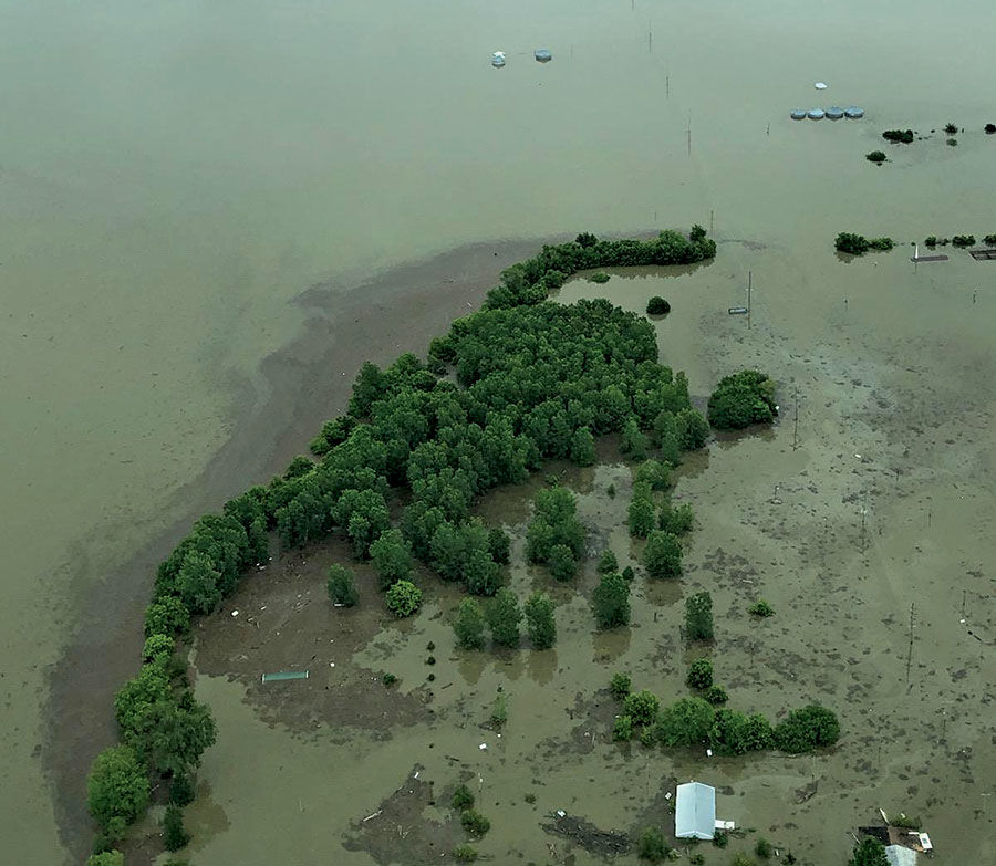 Illinois Flood aerial